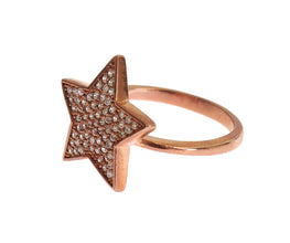 Womens Clear CZ Star 925 Silver Ring Nialaya