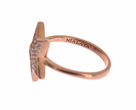 Womens Clear CZ Star 925 Silver Ring Nialaya