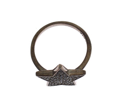 Black CZ Star 925 Silver Womens Ring Nialaya