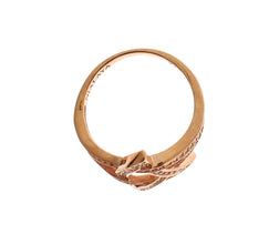 Womens Clear CZ Gold 925 Silver Ring Nialaya