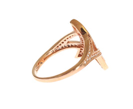Womens Clear CZ Gold 925 Silver Ring Nialaya