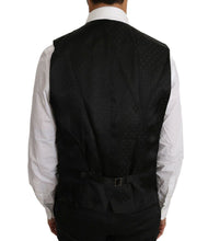 Black Solid Wool Silk Vest Dolce & Gabbana