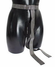 Black Silk Clear Crystal Bow Waist Belt Dolce & Gabbana