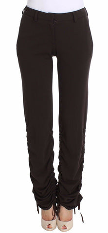 Brown Stretch Casual Trousers Pants Ermanno Scervino