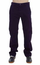 Purple Cotton Stretch Purple Fit  Pants GF Ferre