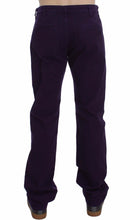 Purple Cotton Stretch Purple Fit  Pants GF Ferre