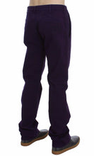 Purple Cotton Stretch Purple Fit  Pants GF Ferre