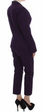 Purple Striped Stretch Coat Blazer Pants Suit BENCIVENGA