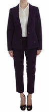 Purple Striped Stretch Coat Blazer Pants Suit BENCIVENGA