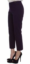 Purple Striped Stretch Coat Blazer Pants Suit BENCIVENGA