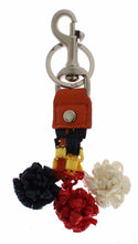 Multicolor Raffia Leather Clasp Finder Chain Keyring Dolce & Gabbana