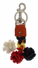 Multicolor Raffia Leather Clasp Finder Chain Keyring Dolce & Gabbana