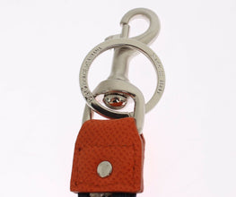 Multicolor Raffia Leather Clasp Finder Chain Keyring Dolce & Gabbana