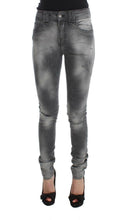Gray Wash Cotton Blend Slim Fit Denim Jeans Pants John Galliano