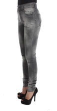 Gray Wash Cotton Blend Slim Fit Denim Jeans Pants John Galliano