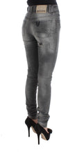 Gray Wash Cotton Blend Slim Fit Denim Jeans Pants John Galliano