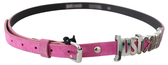 Pink Silver Chrome Metal Buckle Waist Belt Just Cavalli