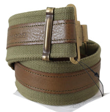 Green Leather Rustic Bronze Buckle Army Belt Ermanno Scervino