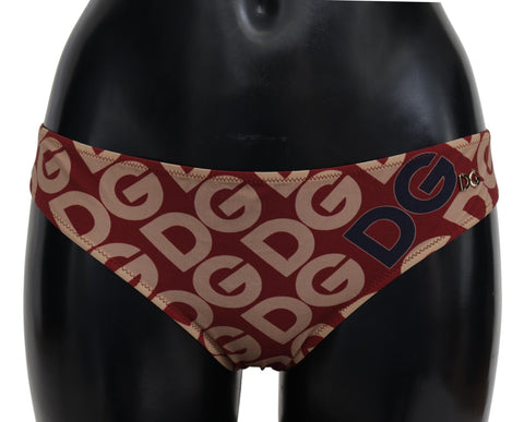 Multicolor DG Logo Print Bottom Beachwear Bikini Swimsuit Dolce & Gabbana