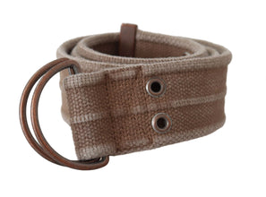 Beige Leather Logo Belt Sling Cintura Buckle Belt Dolce & Gabbana