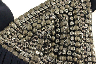 Navy Blue Studs Embellished Top Blouse Anaikka