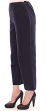 Blue Cropped Cotton Pants Andrea Incontri