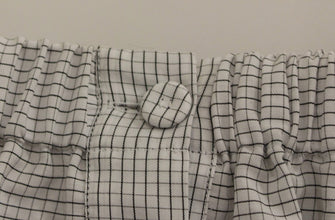 White Cotton Checkered Stretch Skirt Andrea Incontri
