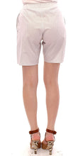 White Checkered Stretch Cotton Shorts Andrea Incontri