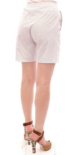 White Checkered Stretch Cotton Shorts Andrea Incontri