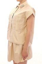 Beige Sleeveless Blouse Top Andrea Incontri