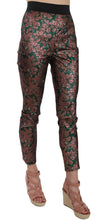 Multicolor Iridescent Brocade Jacquard Trousers Crop Pants Dolce & Gabbana