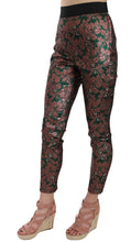 Multicolor Iridescent Brocade Jacquard Trousers Crop Pants Dolce & Gabbana