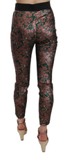 Multicolor Iridescent Brocade Jacquard Trousers Crop Pants Dolce & Gabbana
