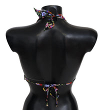 Black Floral Print Swimsuit Beachwear Bikini Tops Dolce & Gabbana