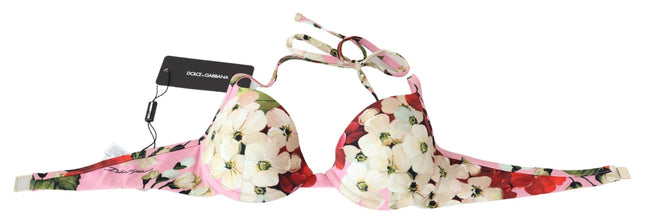 Multicolor Floral Swimsuit Beachwear Bikini Tops Dolce & Gabbana