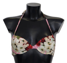 Multicolor Floral Swimsuit Beachwear Bikini Tops Dolce & Gabbana