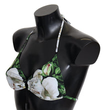 Multicolor Floral Print Halter Swimwear Bikini Top Dolce & Gabbana