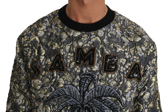 Multicolor SAMBA Jacquard Palmtree Pullover Sweater Dolce & Gabbana