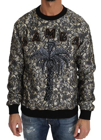 Multicolor SAMBA Jacquard Palmtree Pullover Sweater Dolce & Gabbana
