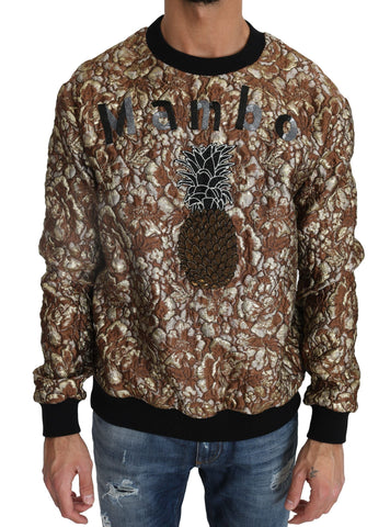 Multicolor MAMBO Jacquard Pineapple Pullover Sweater Dolce & Gabbana