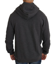 Gray Hooded Red Crystal Heart Gun Sweater Dolce & Gabbana
