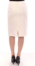 White Cotton Floral Embroidery Skirt Andrea Incontri