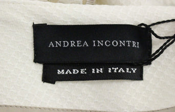 White Cotton Floral Embroidery Skirt Andrea Incontri