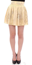 Beige Floral Embroidery Mini Skirt Andrea Incontri