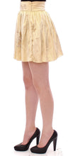 Beige Floral Embroidery Mini Skirt Andrea Incontri