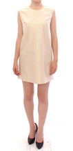 Beige Sleeveless Shift Mini Dress Andrea Incontri