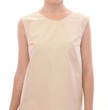 Beige Sleeveless Shift Mini Dress Andrea Incontri