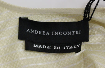 Beige Sleeveless Shift Mini Dress Andrea Incontri