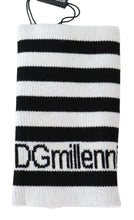 Black White Wool DGMillennials Wristband Wrap Dolce & Gabbana