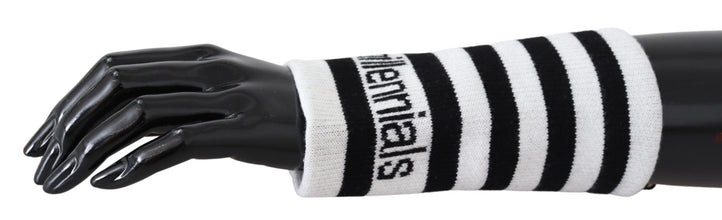 Black White Wool DGMillennials Wristband Wrap Dolce & Gabbana